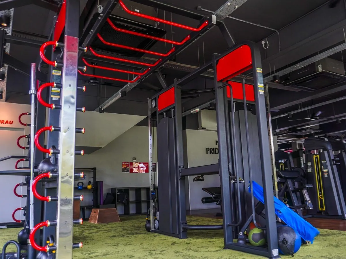 Functional rig on turf at Level Up Fitness Marina Square