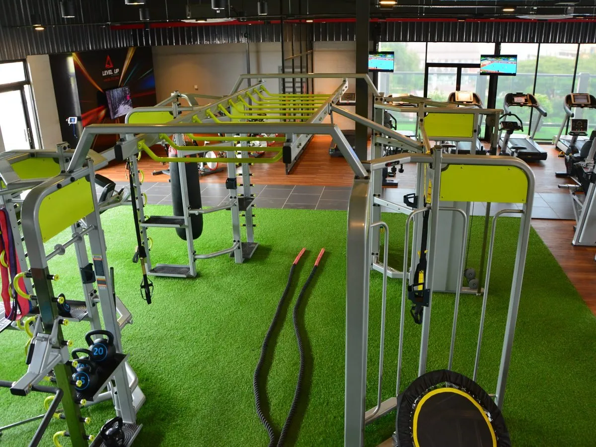Functional rig on turf at Level Up Fitness Kuala Terengganu