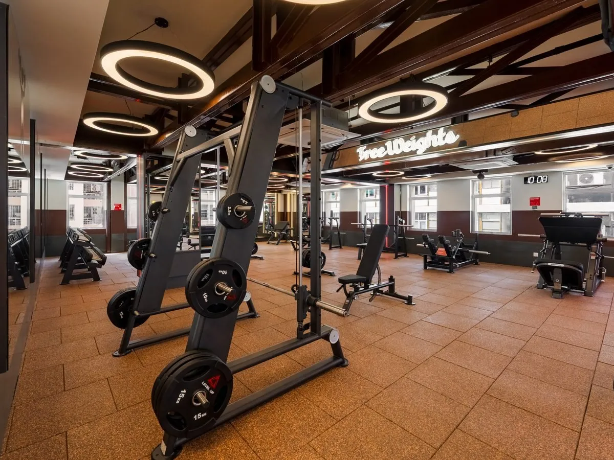 Brand-new free-weights floor at Level Up Fitness Gaya Street