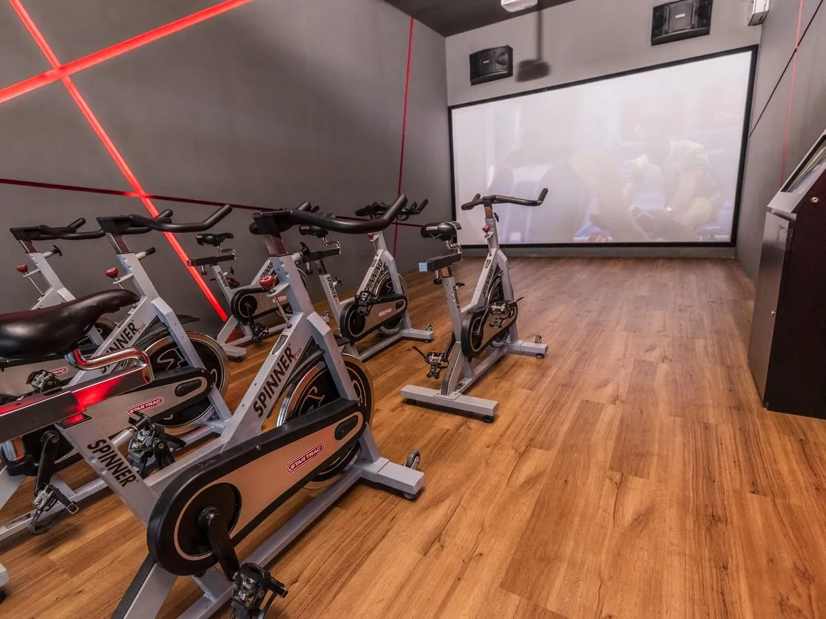 Spin studio at Level Up Fitness SkyArena
