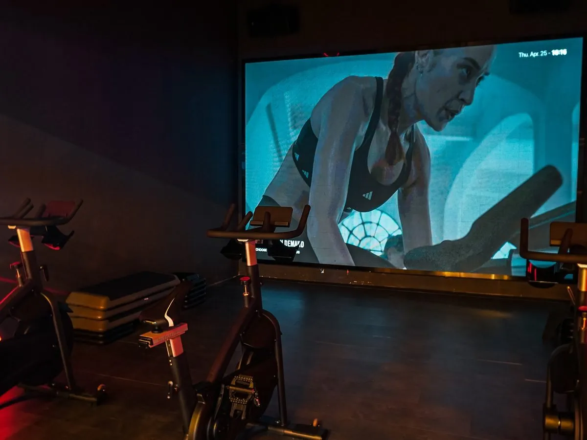 Virtual cycling studio at Level Up Fitness Tebrau