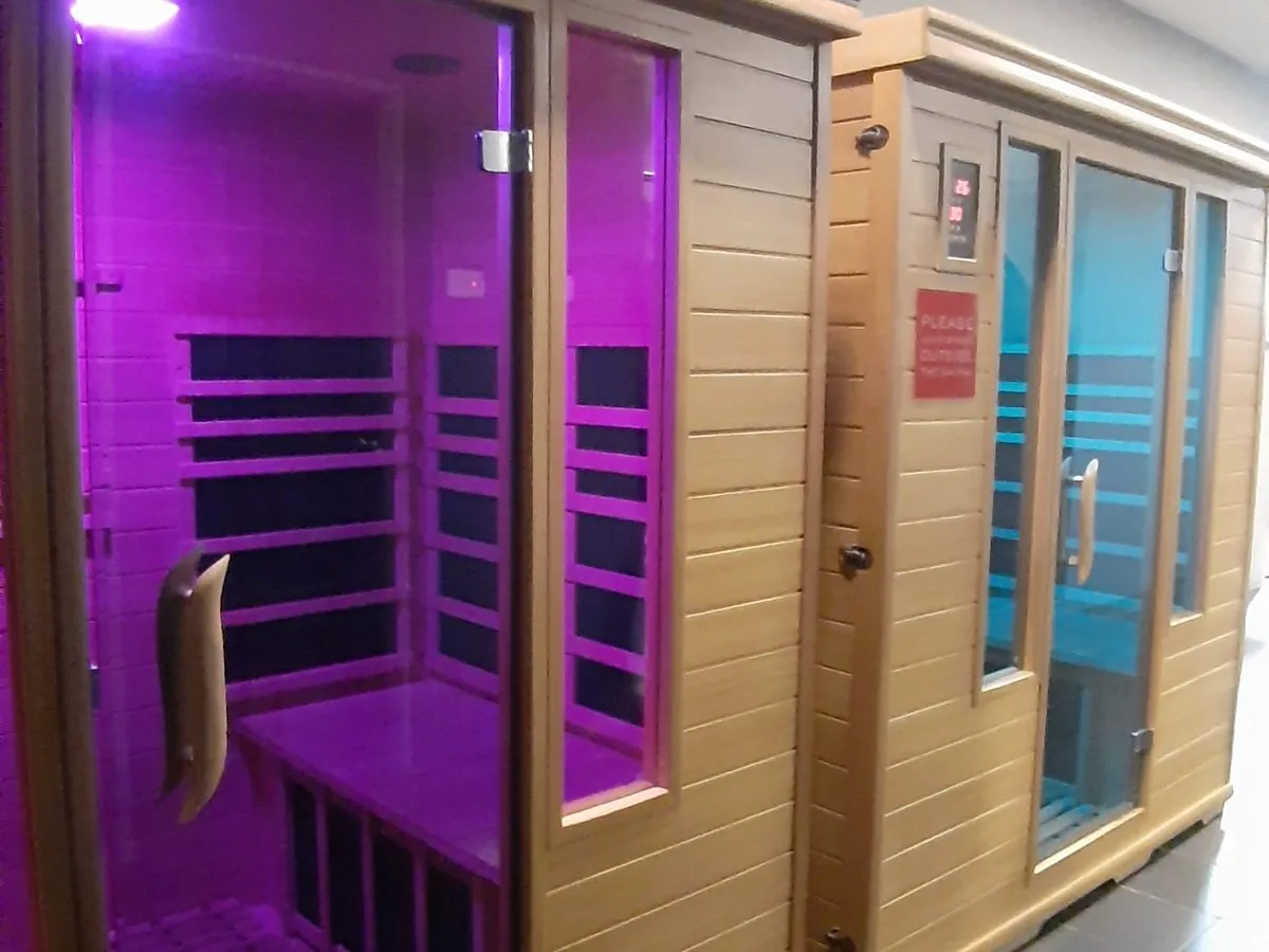 Sauna, surau and lockers at Level Up Fitness Kuala Terengganu