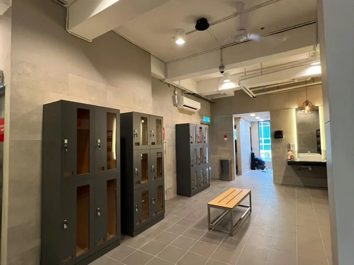 The cleanest changing rooms at Level Up Fitness Metrocity